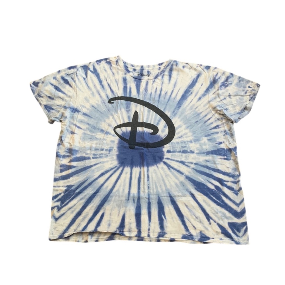 DISNEY Blue Tie Dye Oversized Tee, size S/M